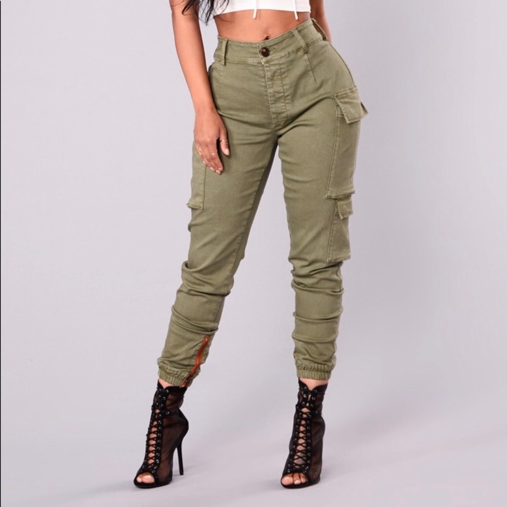 Olive Cargo Pants